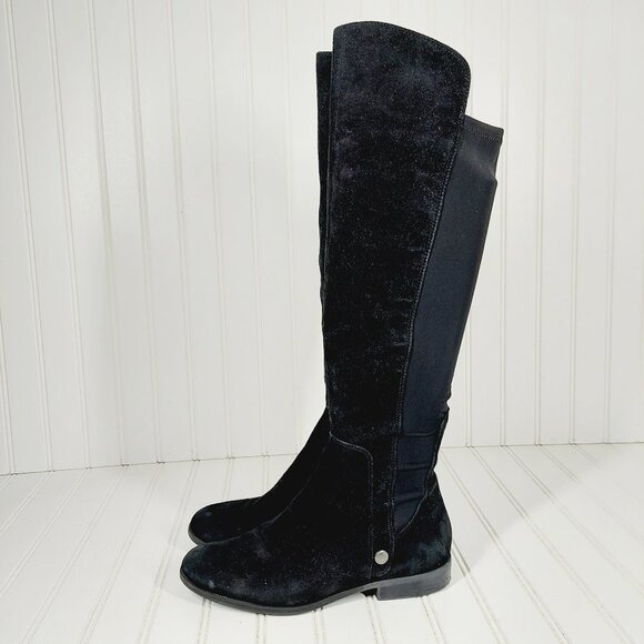 Anne Klein Citygurl Suede Leather Knee High Riding Boot H683 - Picture 1 of 13